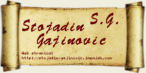 Stojadin Gajinović vizit kartica